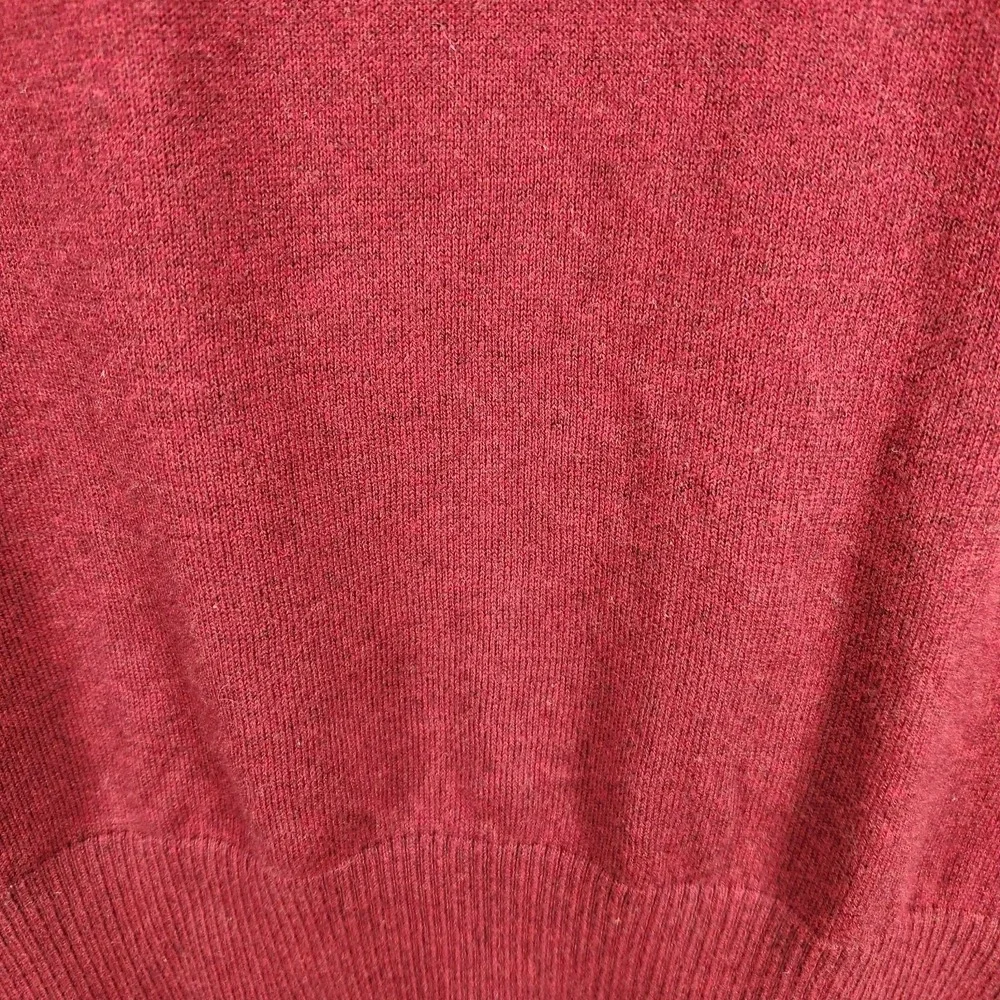 Eddie Bauer Mens‎ Sweater Size Large Red Wool Blend Long Sleeve V-Neck - Picture 4 of 5
